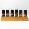 100% Pure Essential Oil Kit - 5mL - 6 Pack - with Bamboo Holder